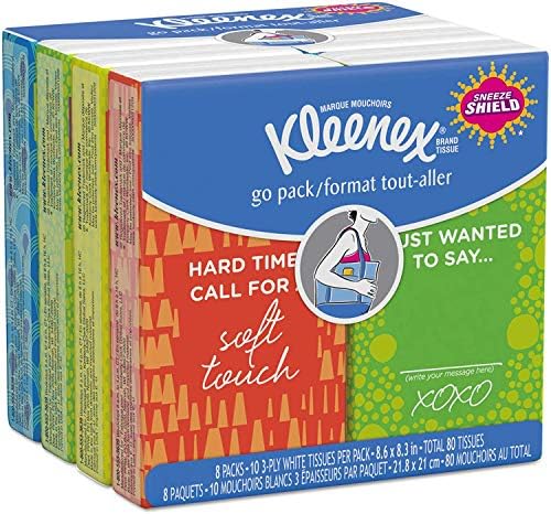 Kleenex On-The-Go Facial Tissues, 10 Tissue – 8 ct