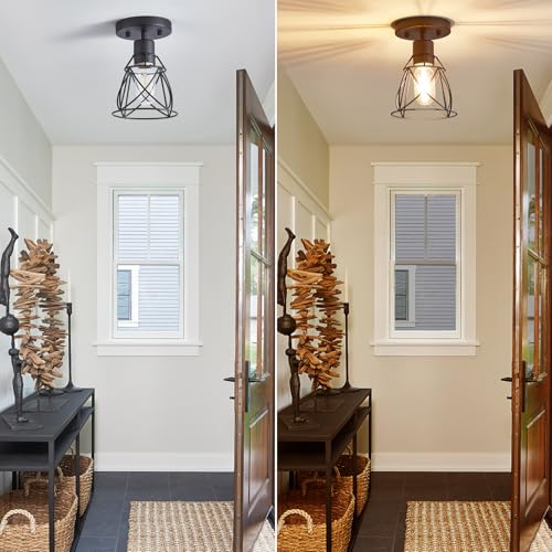 Light Farmhouse Semi Flush Mount Ceiling Light - image 9