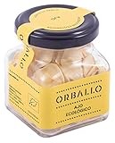 salsa con ajo laminado Formato bote de cristal Orballo - Ajo laminado, Ecológico (75g).