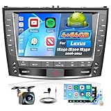 4+64G Android 15 Car Radio for Lexus IS250 IS300 IS350 2006-2012, 9 inch Capacitive HD Touch Screen Bluetooth Head Unit with Carplay Android Auto 5G WiFi GPS Bluetooth 5.0 1280 * 720