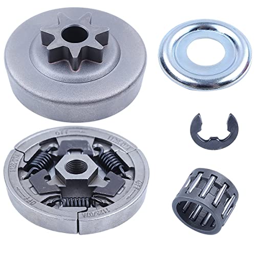 TASYAI Kettensäge 3/8"-7T Spur Kupplung Trommel Kettenrad Lagersatz for Stihl MS391 MS311 Ersatzteile mit Nadellager Kupplungsteile