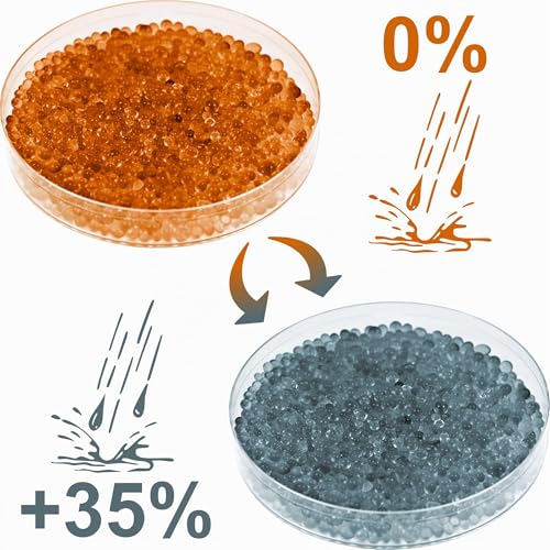 Miniatura 5 de Isolatech Silica Gel Regenerable Desecante Naranja 400g Bolsa Silicagel De Deshumidificador Gel De Sílice, También Apto Como Secador De Filamento