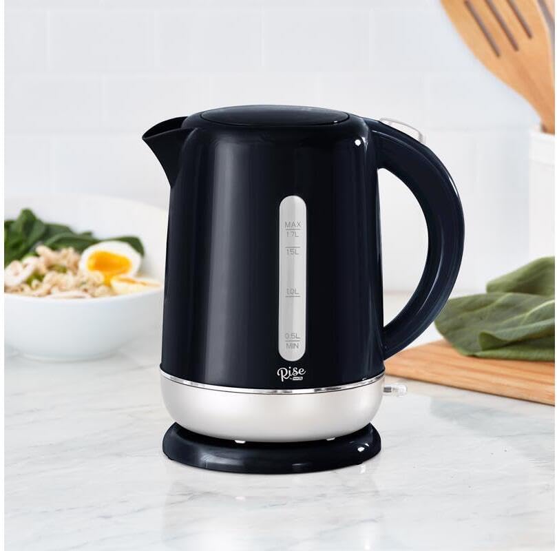 RISE BY DASH Black Polypropylene 1.7 L Electric Tea Kettle