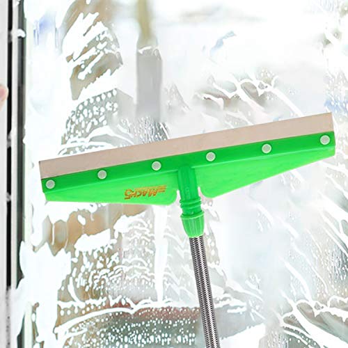 Image of Zureni MACH-5 Wiper 19 inch Foam Rubber Blade, Double Lamination Rod with Sturdy Long Handle for Wiping, Floor Cleaning and Dirt Removal in Home, Bathroom & Kitchen (Random Colours)