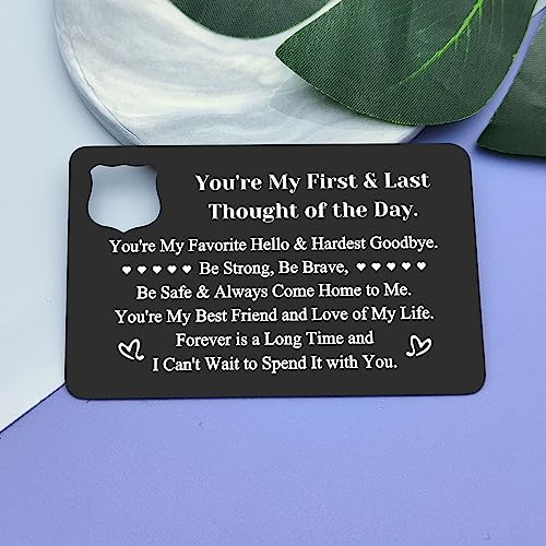 Vadaka Police Officer Gift Police Officer Prayer Engraved Wallet Card Policeman's Prayer Gift Deputy Sheriff Gift Police Academy Graduation Gift Policeman Gift Metal Wallet Card for Husband Boyfriend2