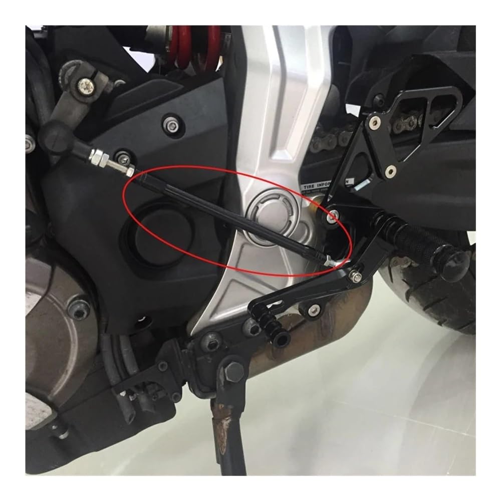 Tige Levier Changement Vitesse Moto GUICFRF - Repose-Pieds Arrière 200 à 280mm Aluminium Filetage Droit/Gauche Universel