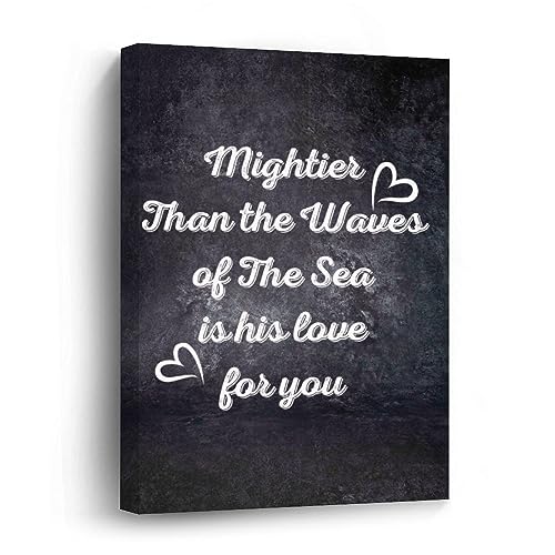 Toile murale encadrée avec citation marine Yelolyio de 40x30 cm pour décoration