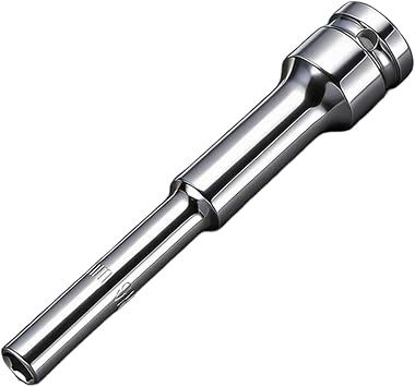 Extended Socket Wrench, Thin Wall Socket Set, 8-19mm Chrome Vanadium, Deep Hex for Impact Driver, Anti-Slip Pinholes, 1/2" Drive for Heavy-Duty Automotive Repair8mm