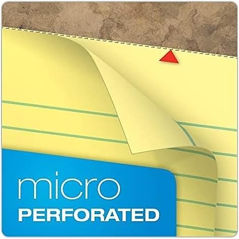 TOPS 74890 Second Nature Recycled Pads, 8 1/2 x 11 3/4, Canary, 50 Sheets (Pack of 12)