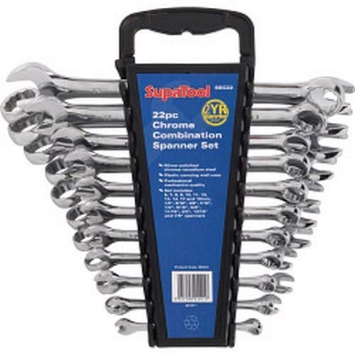 STX_801011 SupaTool Chrome Combination Spanner Set 22 Piece (SSC22)