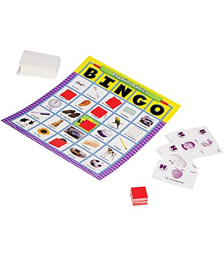 Carson Dellosa Basic Spanish Bingo Game Learning Board Game With 50 Spanish Words With Photos, 36 Game Boards And Bingo Chips For 3-36 Players, Ages 4 And Up #TOP4