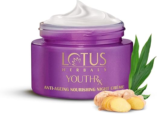 Lotus Herbals YouthRx Anti Ageing Nourishing Night Cream for women, 50g