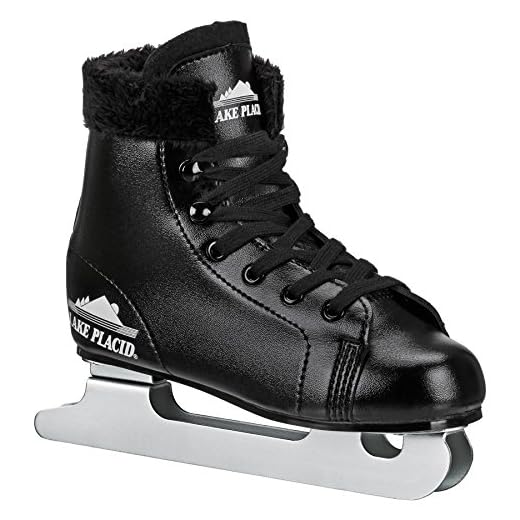 Lake Placid Starglide Boy's Double Runner Figure Ice Skate, Black, 2