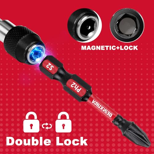 Image of Geinxurn Magnetic Changeable Head Manual Screwdriver Holder, Quick Change&Release 1 /4 inch Hex Bit Extension Holder for Screwdriver Bit, Nut driver, Socket Adapter