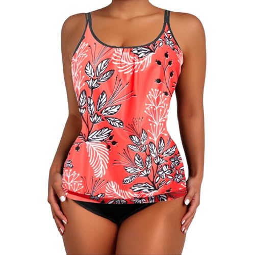 Nouveau maillot de bain fendu pour femme tankini imprimé deux pièces
