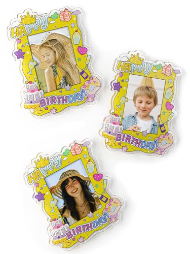 AetJxixee Mini Birthday Acrylic Picture Frame 2x3...