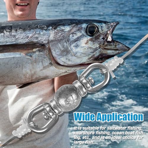 Émerillon de pêche avec poids plomb émerillon acier inoxydable eau salée - 6