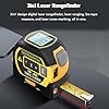 Misura di Nastro Laser Geevorks Telemetro Laser 60 m 3 in1 5m Misuratore di Nastro Righello Display LCD con Retroilluminazione Misuratore di Distanza Dispositivo di Misurazione(senza batteria)