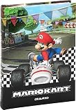 Agenda Compatibile con Diario Mario Kart Nero 12 Mesi Non Datato 18x13 cm + Omaggio Penna Colorata
