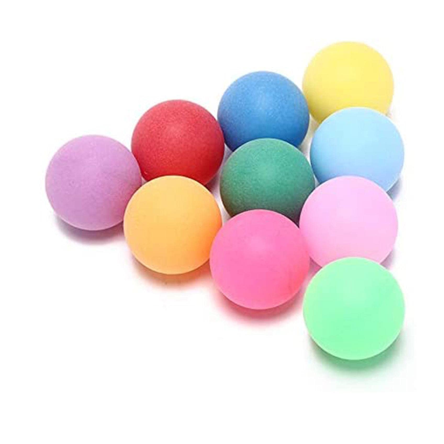 JeffMVP 10/25/50Pcs/Pack Colored Pong Balls 40mm Entertainment Table Tennis Balls - PP Plastic for Children's Recreation (50PCS)
