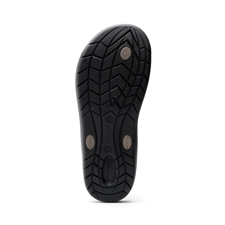 Image of OKABASHI Men's Voyager Flip Flop | Scultped Footbed w /Nonslip Grip | Slip Resistent & Waterproof | Sustainably Made in the USA