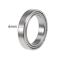 Vista 3 de uxcell 6702ZZ Rodamientos rígidos de bolas Z2 0.591 in x 0.827 in x 0.157 in doble blindado acero cromado 2 piezas