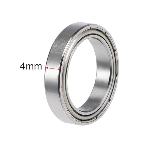 Miniatura 10 de uxcell 6804ZZ Rodamientos rígidos de bolas de 0.787 in Diámetro 1.260 in OD 0.276 in Espesor Doble Blindado Acero Cromo Z2 10pcs