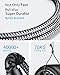 MRGLAS 3.2A USB C Charger Cable,[4-Pack,10+6.6+3.3+1.6FT] USB A to USB C Right Angle Gold-Plated Type C Charger Fast Charging Durable Braided Cord for iPhone 17 16 15 Samsung S10 Note 10 S21 LG-Black