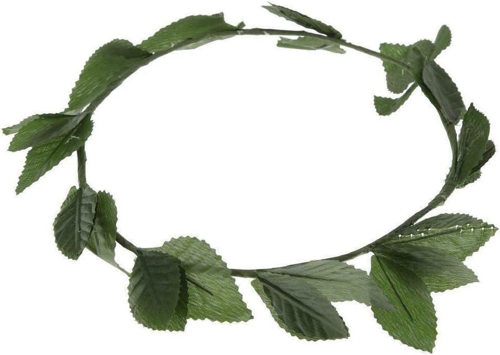 jokeshop Green Roman Laurel Wreath Ivy Leaf Crown Headdress Roman Greek Vine Headband Toga Headwear Fancy Dress