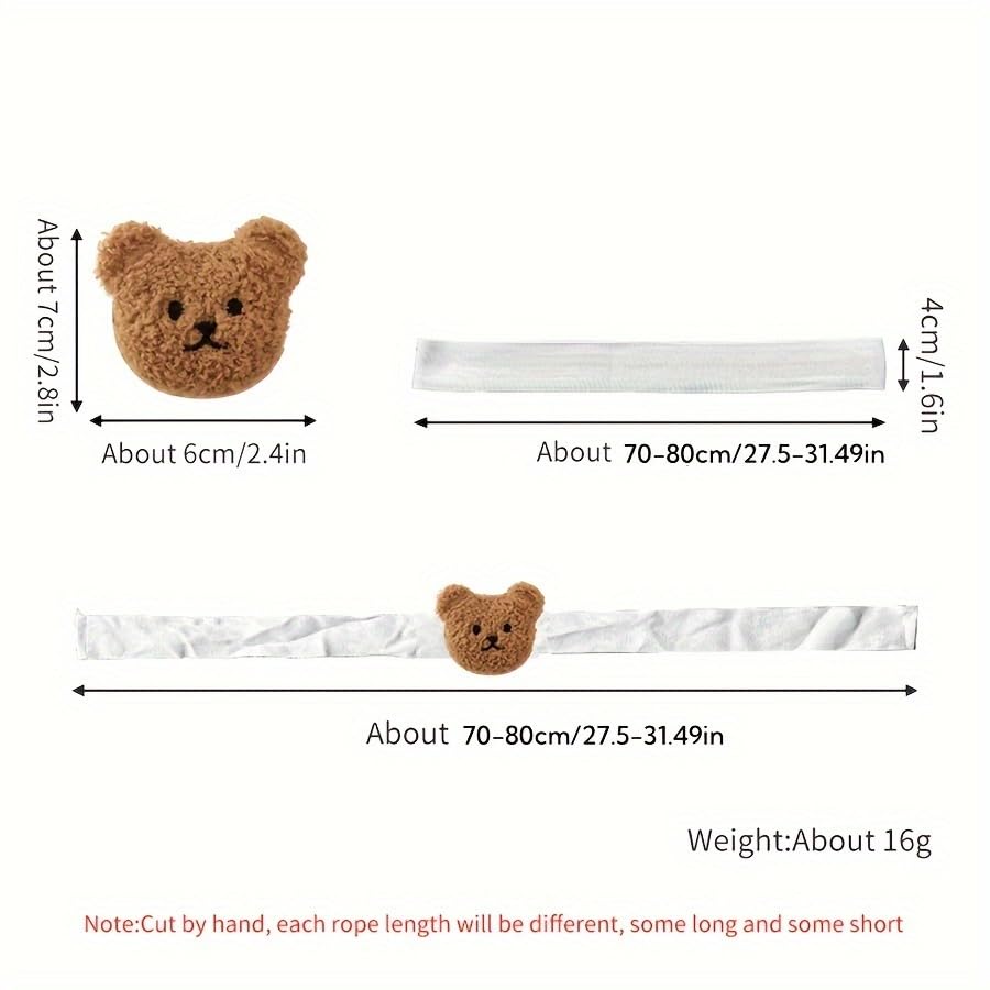 MAKNGRID Holder Bedroom/Nursery Decor Room Plush Cotton for of Cute Curtain Curtain (Set Stylish Cartoon tiebacks Rope for Animal 2) – – Tiebacks Child Strap Holdbacks Kids Home for 1