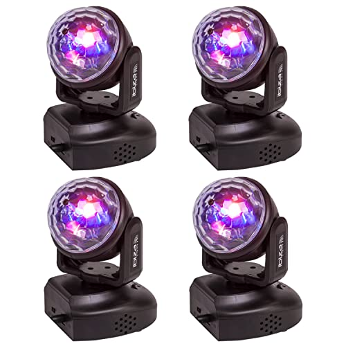 JEUX DE LUMIERE PACK DE 4 LYRES LMH LED PUISSANTES BAR CLUB DISCO SOIREE PA SONO ANNIVERSAIRE CADEAUX