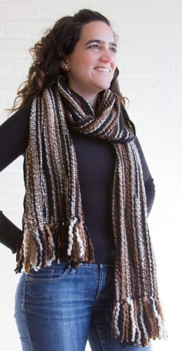 Tumia LAC- Striped Thick Warm Luxurious Scarf2