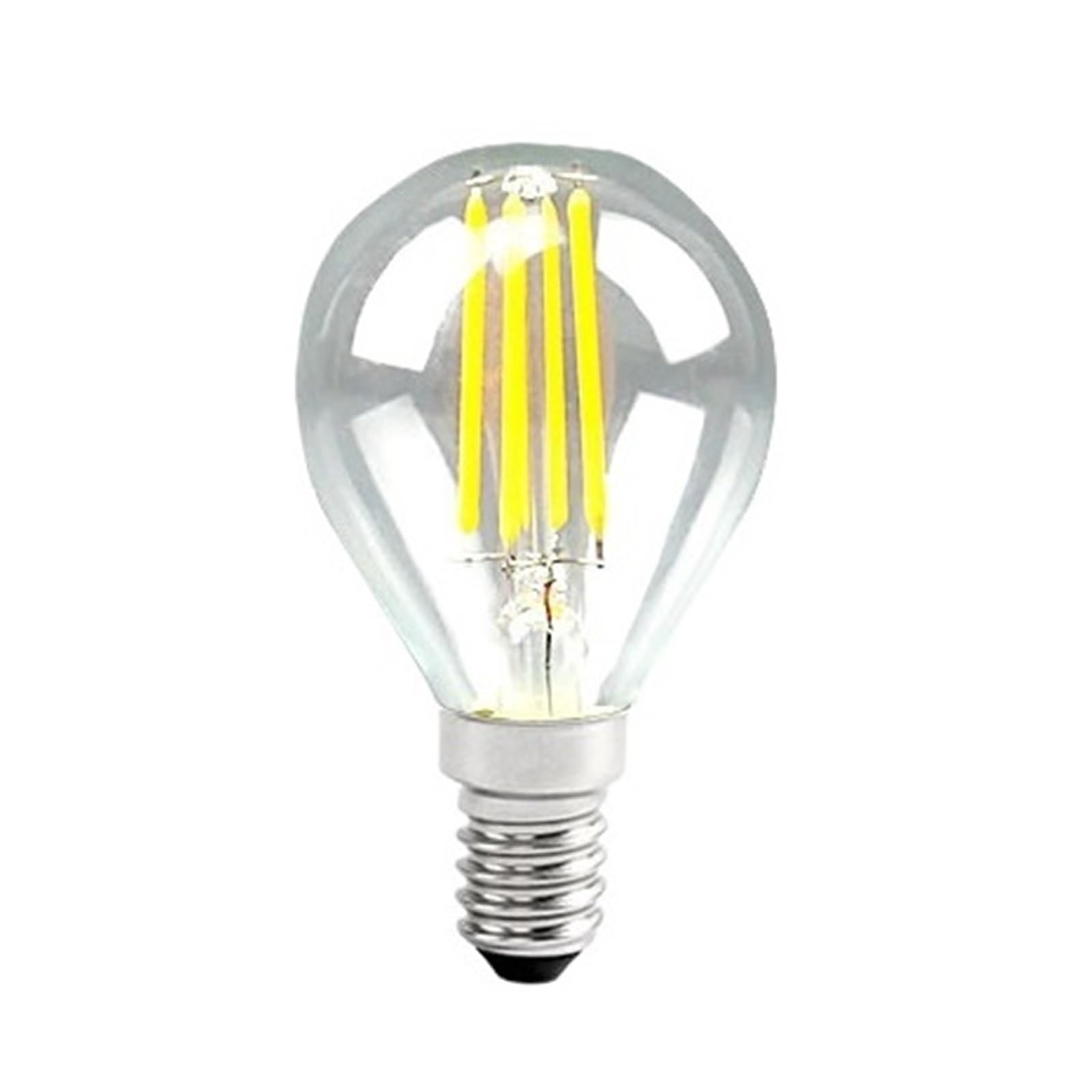 Ampoule Ampoules Vintage, Base E14 6W, Filament Led, Blanc Chaud 2200K, Sans Scintillement, Lampes À Billes En Verre Transparent, 10 Pièces Économie d'énergie