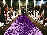 ShinyBeauty Aisle Runner Tape-Purple-4FTX15FT,Shimmer Sequin Fabric Wedding Floor Runner,Glitter Carpert Runner(Purple)