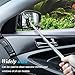 Ywdiml Car Side Mirror Squeegee, Anti-Fog & Water Retractable Vehicle Rearview Mirror Wiper with Telescopic Long Handle, Portable Auto Glass Cleaning Tool, Universal Fit (Gray)