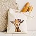 Goat Tote Bag - Goat Gifts for Goat Lovers - Flower Crown goat Totes -Handmade Totes - Goat Canvas Totes - Cute Goat Reusable Shopping Bag - Goat Gifts for Women - Grocery Bag - Handbag - Beach Bag