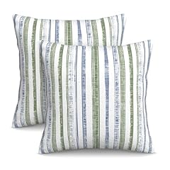 Boho Blue Sage Green Striped
