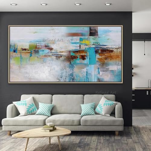 Toile murale graffitis abstraits ICOMPY 30x60cm sans cadre décoration salon