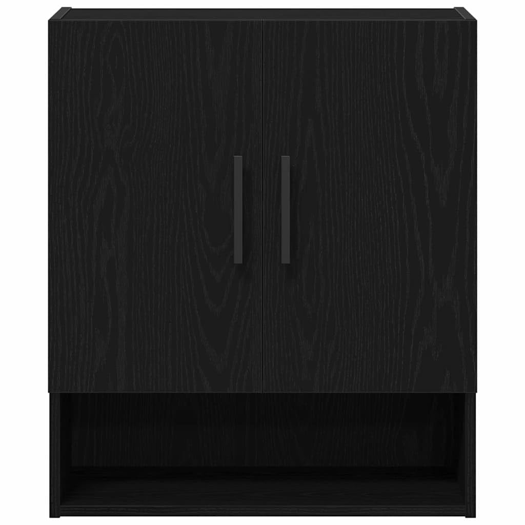 vidaXL Mobile a Muro Rovere Nero 60 x 31 x 70 cm Legno Multistrato Scaffale Rettangolare