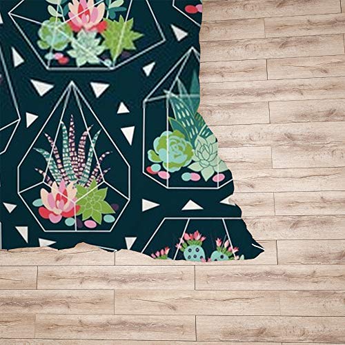 Parure de lit polyester simple 3 pièces avec housse motif géométrique vert