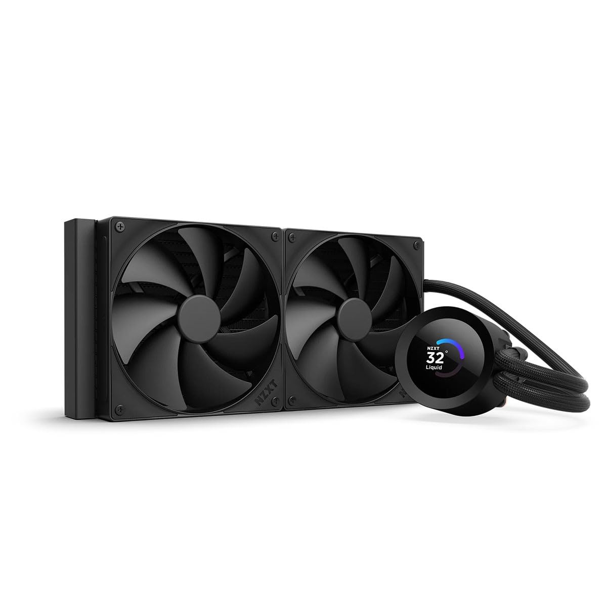 NZXT Kraken Plus 280-280mm AIO CPU Cooler, LCD - Black