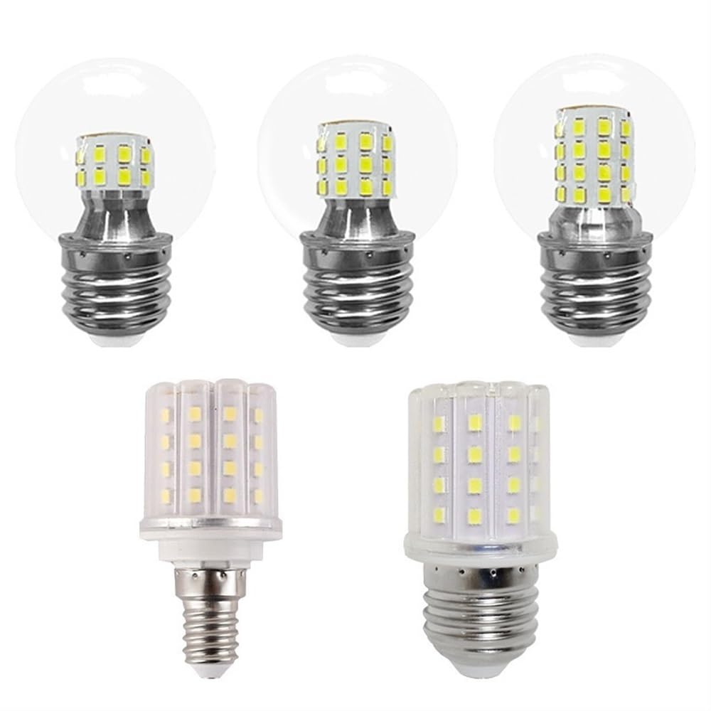fengyan Casa bombillas 10 unids/lote bombilla LED 5W/7W/9W E27/E14 fuente de luz colgante de tornillo G45 bombilla pequeña bombilla LED de maíz for el hogar Familiar Lámpara ( Color : 6000K (white) ,