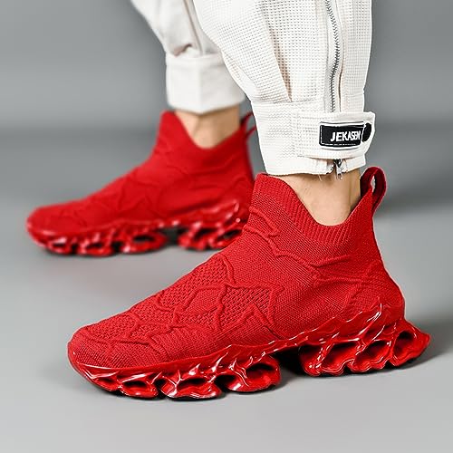 Image of Poramea Mens Slip on Loafers Walking Tennis Shoes Laceless Running Blade Sneakers Mesh Trail Jogging Casual Athletic