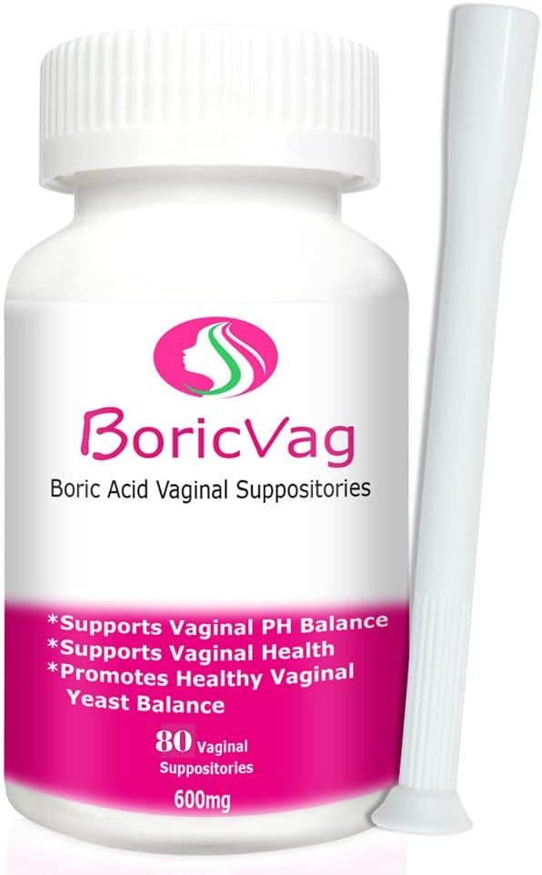 Boric Acid Vaginal Suppositories - 80 Suppositories