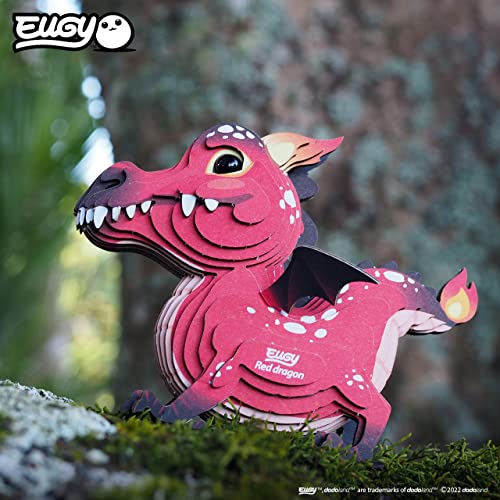 Eugy Red Dragon 3D Puzzle, 24 Piece Eco-Friendly Educational Learning Puzzles For Kids 6+ #TOP5