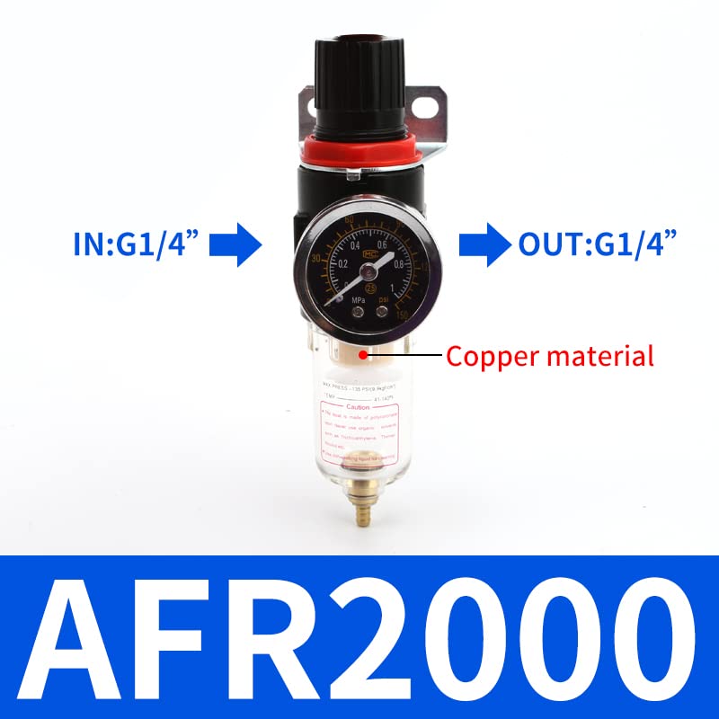 Regolatore Pressione Aria AFR2000 Con Separatore Acqua - Filtro Per Compressore E Aerografo - Foto 11