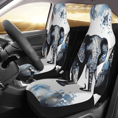 Housse de siège voiture universelle imperméable lot de 2 protections auto noires
