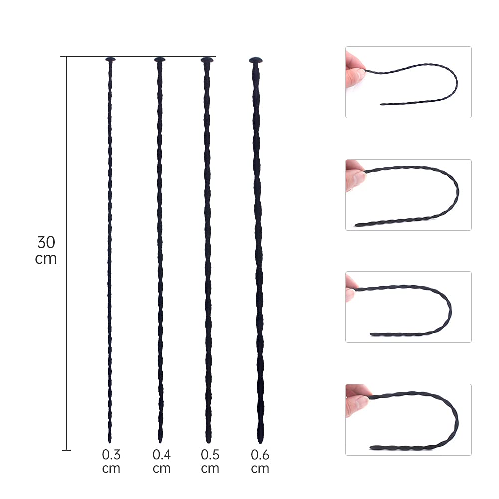 SXOVO Sonde uretrali Plug per pene in silicone Dilatatori uretrali Perline Set Giocattoli sessuali per uomini con dimensioni diverse (4 piccoli)