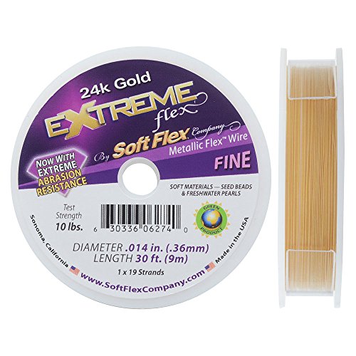 Soft Flex Extreme Beading Wire 24k Gold .014" 30 ft.