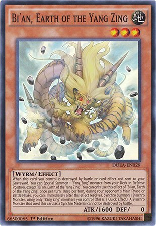 Amazon.com: YU-GI-OH! - Bi'an, Earth of The Yang Zing (DUEA-EN029